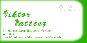 viktor mattesz business card